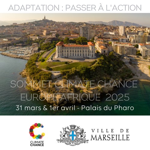 Les 31 mars et 1er avril 2025, le Palais du Pharo à Marseille accueillera le Sommet Climate Chance Europe Afrique 2025, co-organisé par Climate Chance et la ville de Marseille, sur le thème "Adaptation : passer à l'action". Cet événement vise à renforcer les politiques d'adaptation au changement climatique en Europe et en Afrique, en favorisant le dialogue et la coopération entre les acteurs non étatiques des deux continents